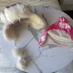 Pink and White Winter Hats